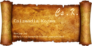 Csizmadia Kozma névjegykártya